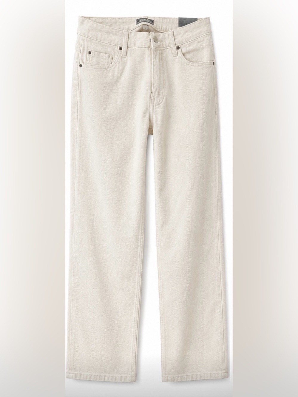 Kut from the Kloth High Rise Wide Leg Jeans, ecru very flattering fit, 28 waist